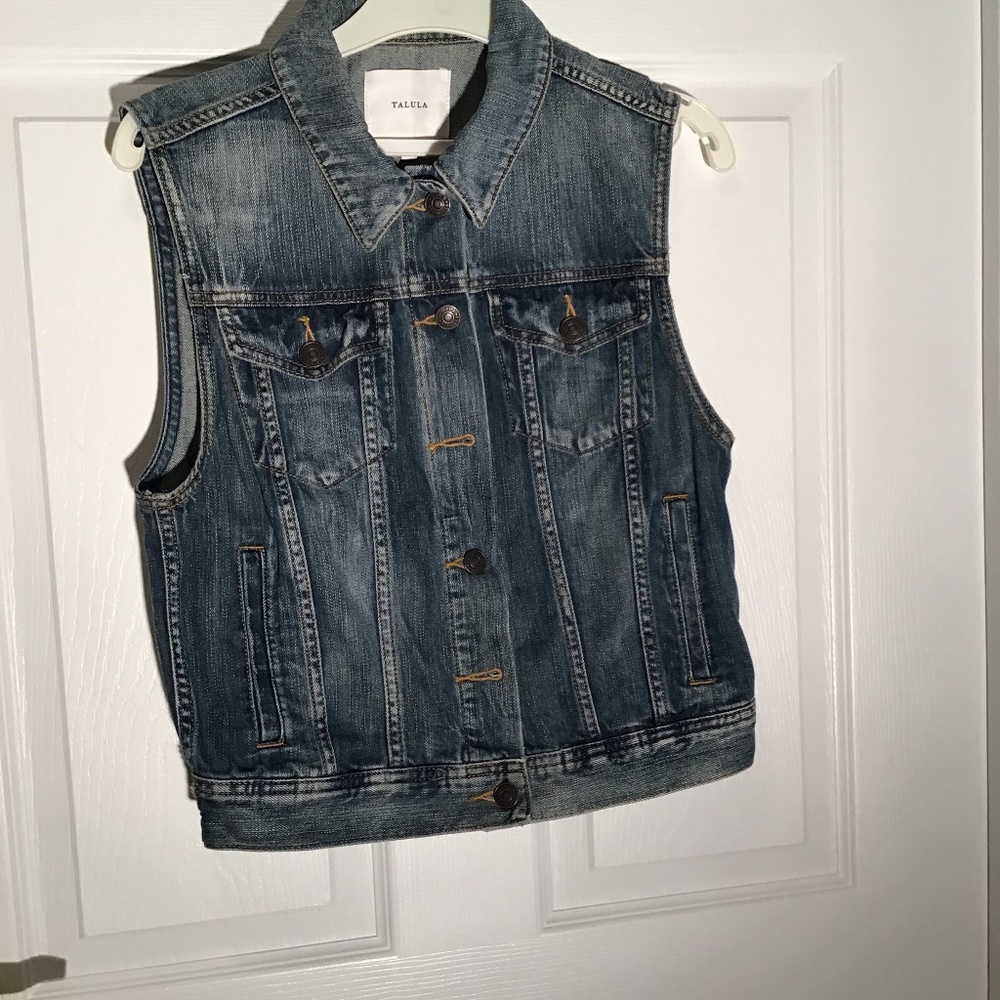 Talula denim vest by Aritzia
